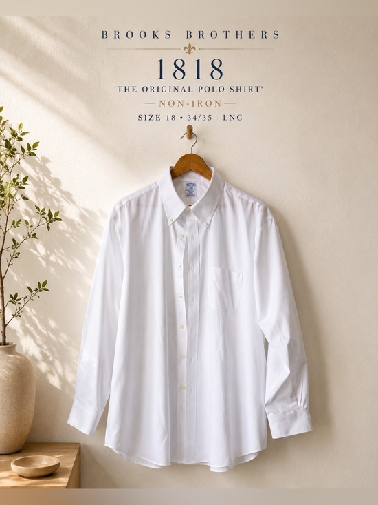 brooks brothers non iron dress shirts Men's Twill Herringbone Regular Shirt | Men's Tailored | Apparel - Shop Your Navy Exchange perfected over decades Milano Slim-Fit Dress Shirt, Non-Iron